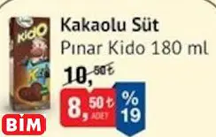 PINAR KİDO KAKAOLU SÜT PINAR KİDO KAKAOLU SÜT